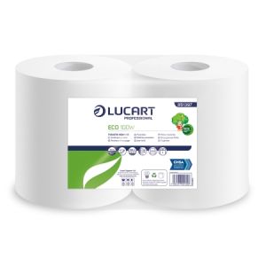 Lucart Eco100W 2 Ply Floorstand Wiper Roll White Pack Of 2 # 851397