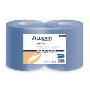 Lucart Easy 100B 2 Ply Floorstand Wiper Roll Blue Pack Of 2 # 851412