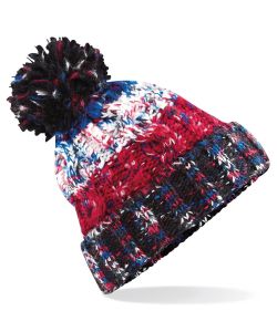 Corkscrew Pom Pom Beanie Hat # B486