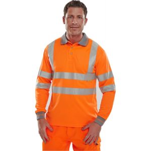 Hi-Vis Long Sleeve Polo Shirt # BPKSLSEN