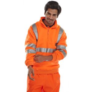 Hi-Vis Quarter Zipped Sweatshirt # BSZSSEN