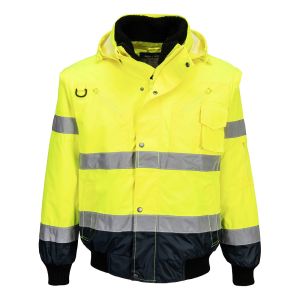 Portwest Hi-Vis 3-in-1 Contrast Bomber Jacket # C465