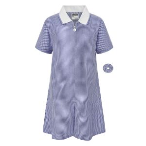 A-Line Gingham Summer Dress Navy # GSDN