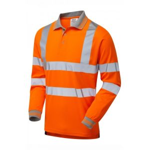 Pulsar® Rail Spec Long Sleeved Polo Shirt Orange # PRSLSPS