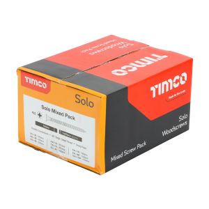 Timco Mixed Pack Chipboard & Woodscrews PZ Double Countersunk Yellow 1400pcs #SOLOMP