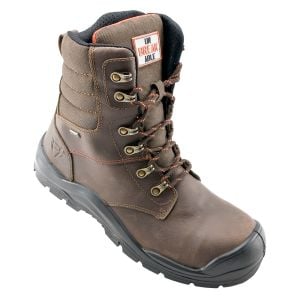 Unbreakable Tornado Waterproof Composite Brown Leather Zip Safety Boot # U109